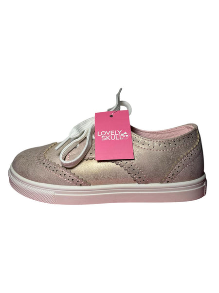 Chaussure enfant Lovely Skull rose doré fille