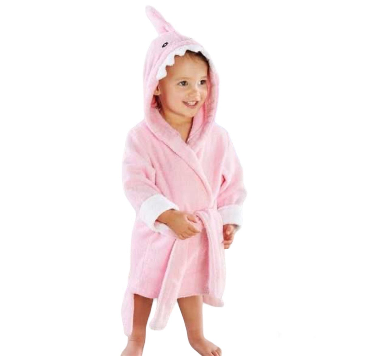 Bathrobe Peignoir Requin Requin Bain Peignoir Bébé Requin Rose