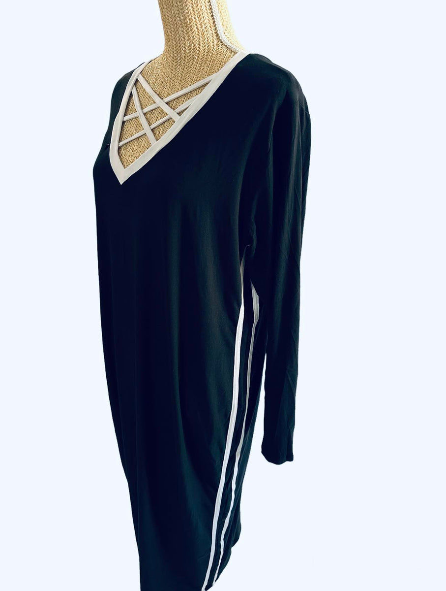 Robe Candies Taille 9 Noir Et Blanc à Pois - Dos Ouvert, Col Cravate - Neuf Avec étiquettes