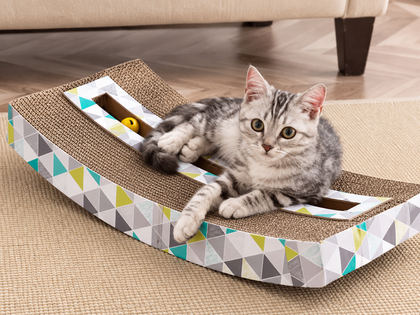 Griffoir pour chat réversible avec clochette – 50 x 25,5 cm