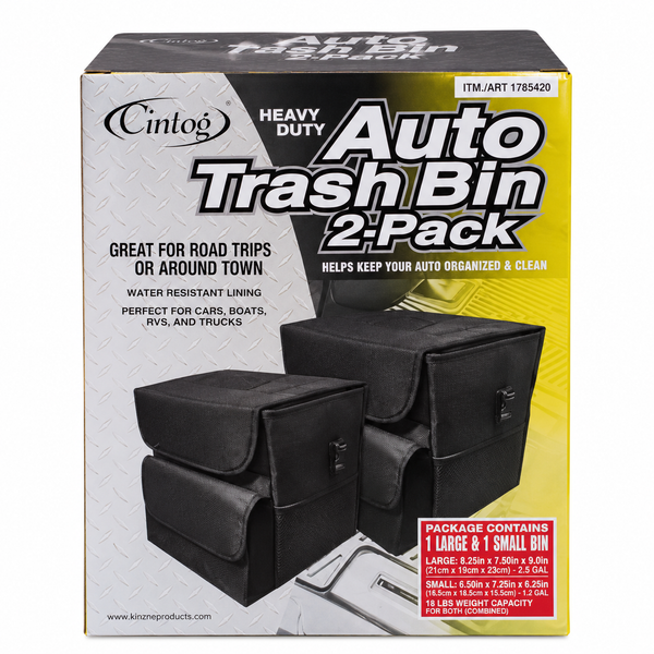 Lot de 2 Poubelles de Voiture Cintog – Auto Trash Bin 2-Pack