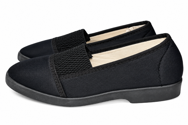 Chaussures Femme en toile noires à enfiler