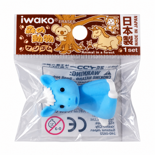 Gomme licorne bleue Iwako
