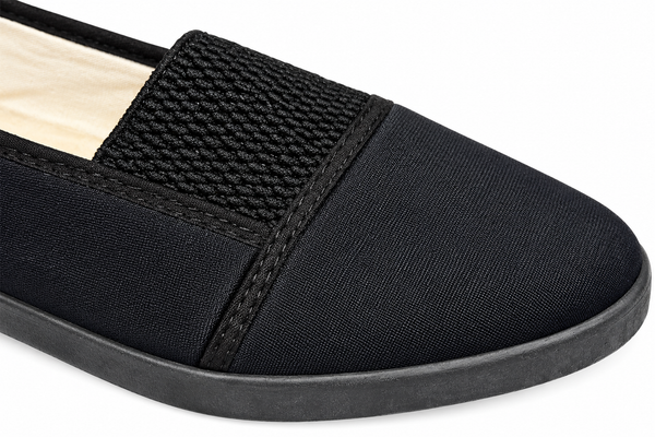 Chaussures Femme en toile noires à enfiler
