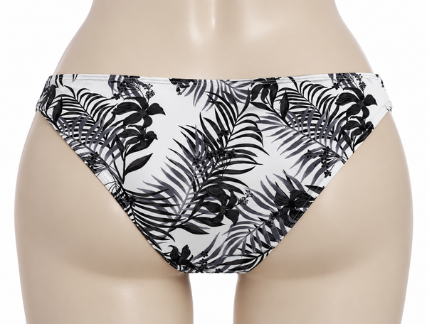 Bas maillot de bain Tropical noir et blanc Ardène Swim
