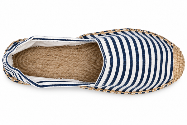 Espadrille Blanche et Bleu Marine Unisexe