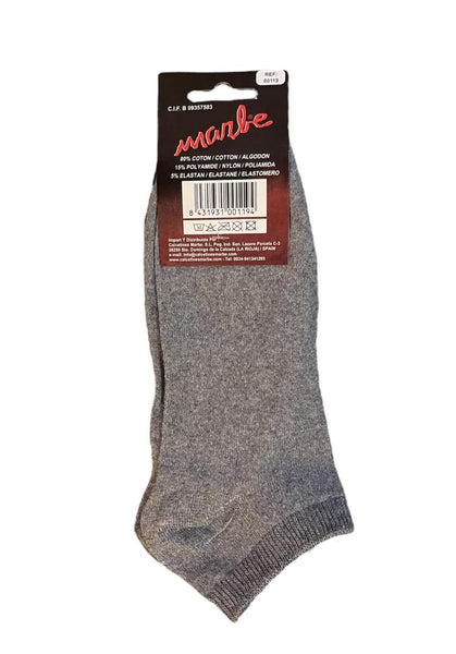 3 paires de chaussettes basse marbe – Noir, gris, bleu