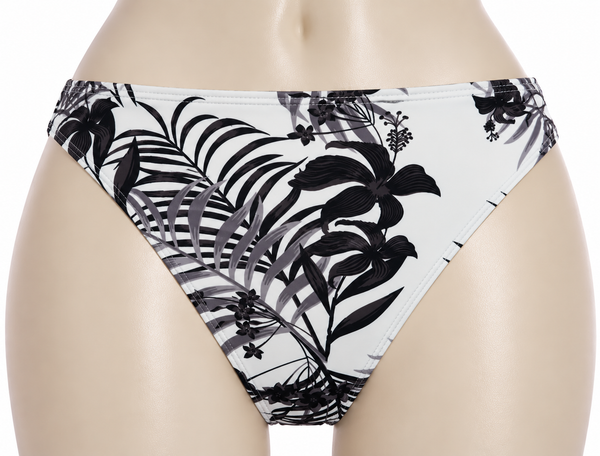 Bas maillot de bain Tropical noir et blanc Ardène Swim