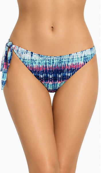 Bas maillot de bain tie-dye bleu et rose Ardène Swim