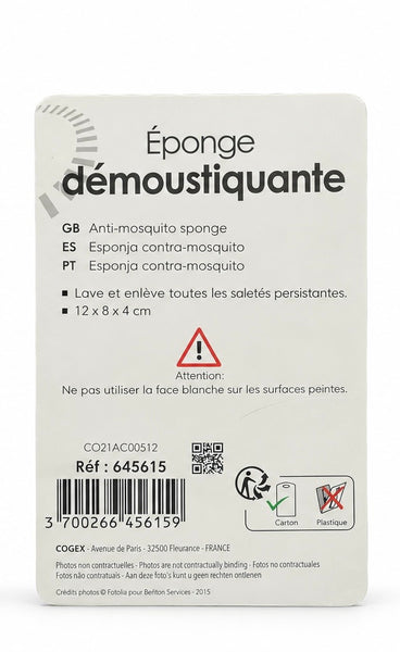 Éponge démoustiquante Turbocar – 12 x 8 x 4 cm