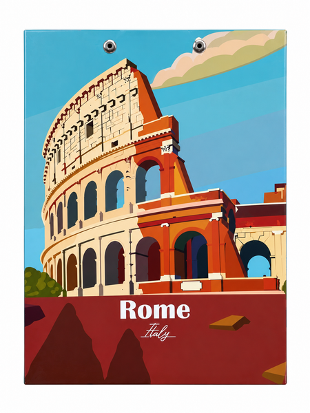 Planche à pince clipboard rigide – Rome Italie – 32,5 x 22 cm