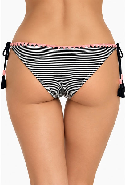 Bas maillot de bain à rayures Noir et Blanche Ardène Swim