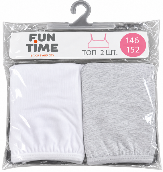Brassière Fille Fun Time Blanc/Gris
