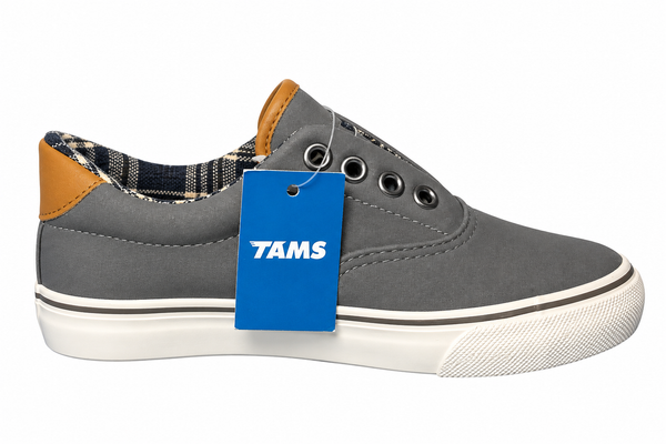 Baskets chaussures sans lacet Tams slip-on Grise garçon