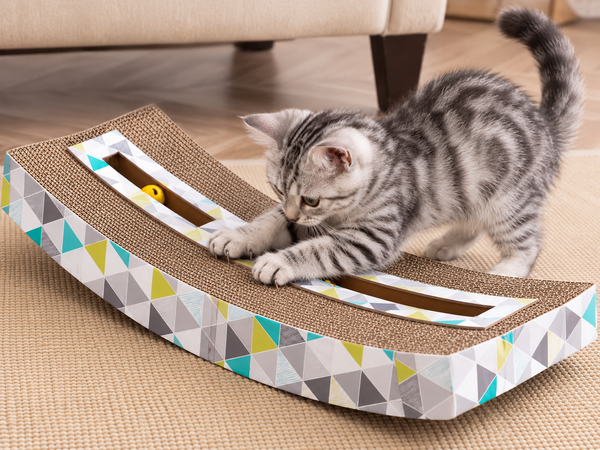 Griffoir pour chat réversible avec clochette – 50 x 25,5 cm