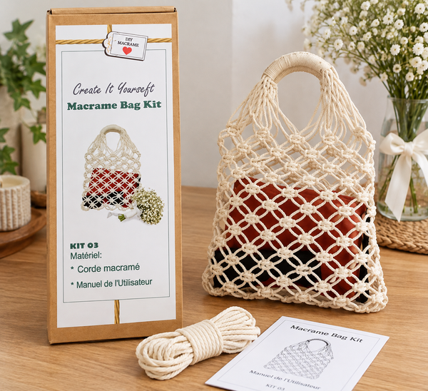 Kit de Création Sac Macramé DIY Macramé