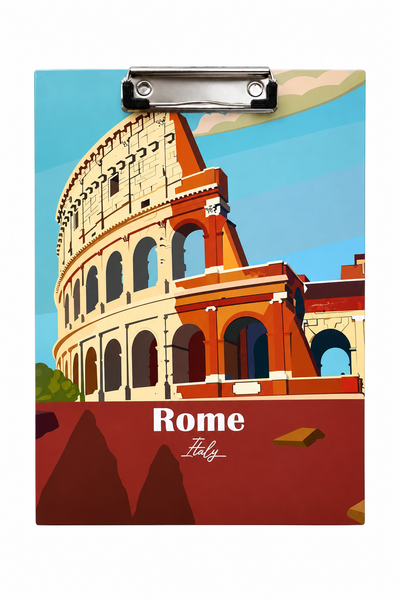 Planche à pince clipboard rigide – Rome Italie – 32,5 x 22 cm