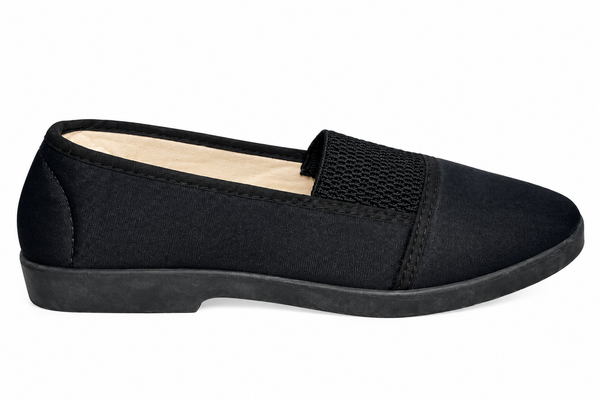 Chaussures Femme en toile noires à enfiler