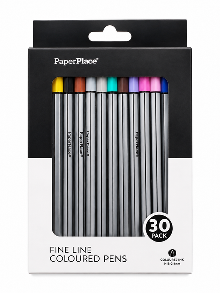 X30 feutres d’écriture colorés PaperPlace – Pointe fine 0,4 mm