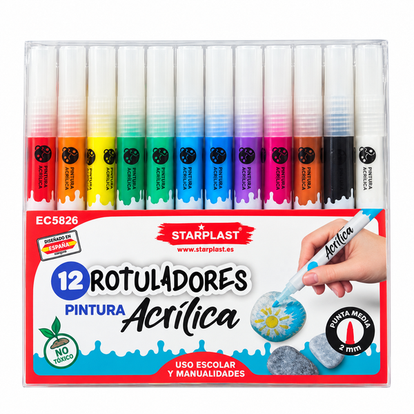 X12 marqueurs de peinture acrylique multisurfaces – Starplast