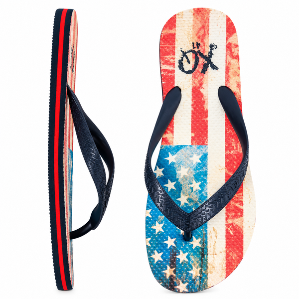 Claquette Sandales Tong XQ Flip Flops Drapeau Américain