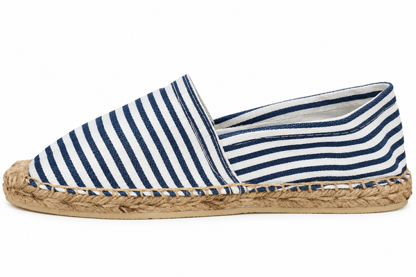 Espadrille Blanche et Bleu Marine Unisexe