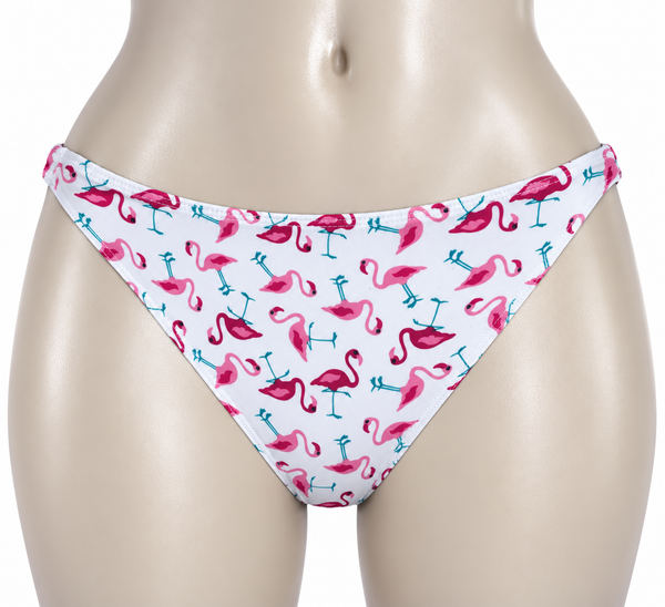 Bas maillot de bain blanc motif flamants roses Ardène Basic