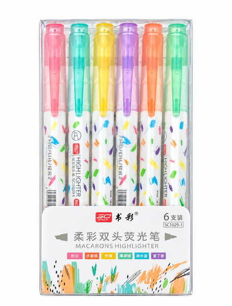 X6 surligneurs à double pointe- couleurs vives