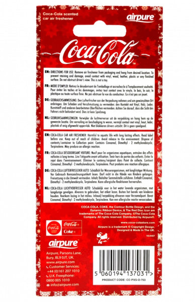 Air Pure – Désodorisant Voiture sent bon Parfum Coca Cola