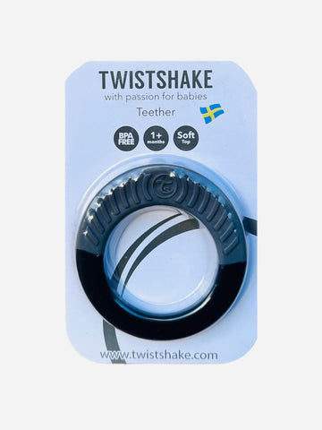 Anneau de dentition Twistshake – Noir & Gris