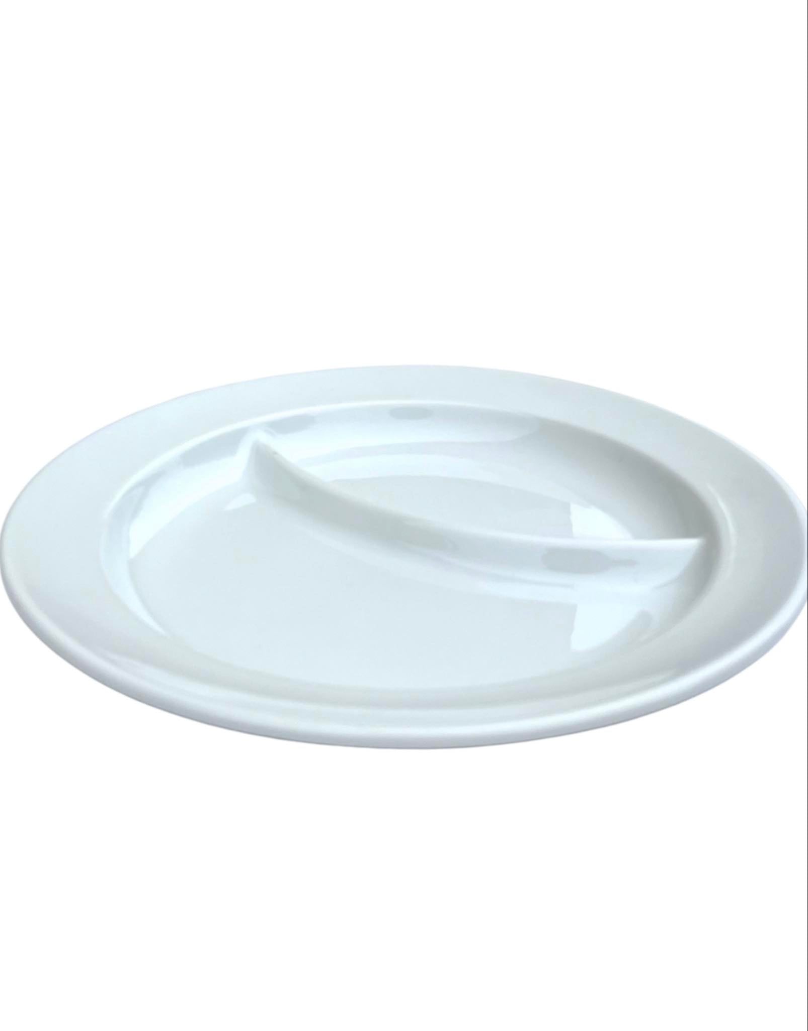 Assiette blanche Hofmann Weiden 2 compartiments – 23,5 cm