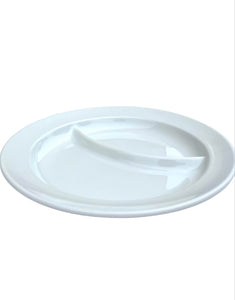 Assiette blanche Hofmann Weiden 2 compartiments – 23,5 cm