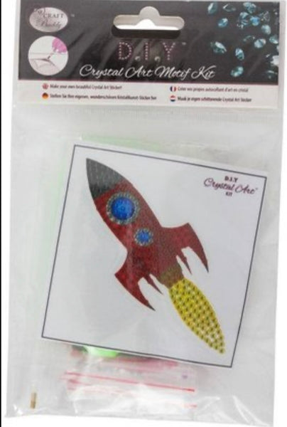 Autocollant à diamanté Craft Buddy D.I.Y motif fusée