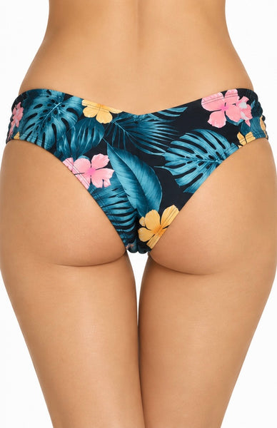Bas maillot de bain motif floral échancré Ardène Swim