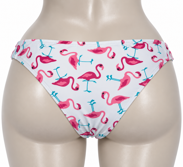 Bas maillot de bain blanc motif flamants roses Ardène Basic