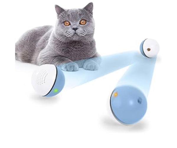 Balle interactive pour chat bleue Edupet avec recharge USB