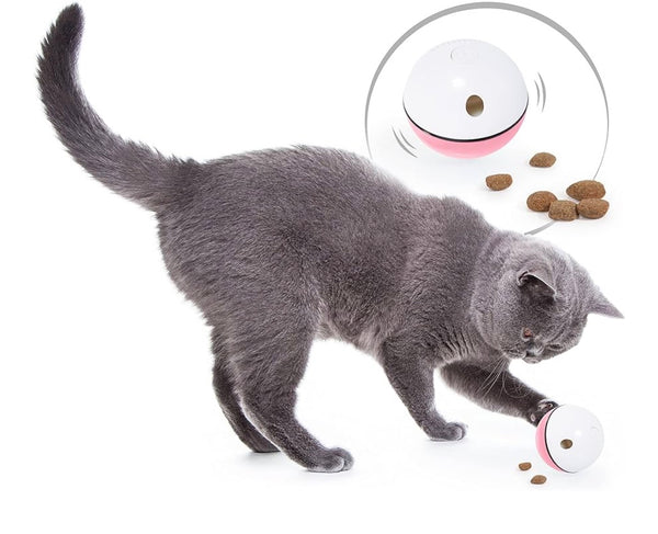 Balle interactive rose Edupet pour chat avec recharge USB