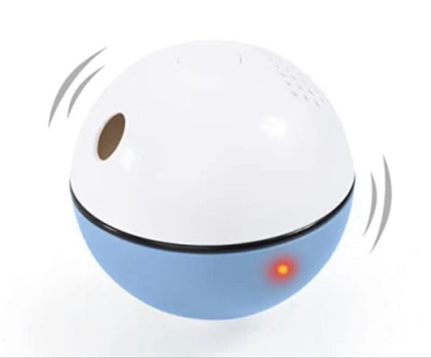 Balle interactive pour chat bleue Edupet avec recharge USB