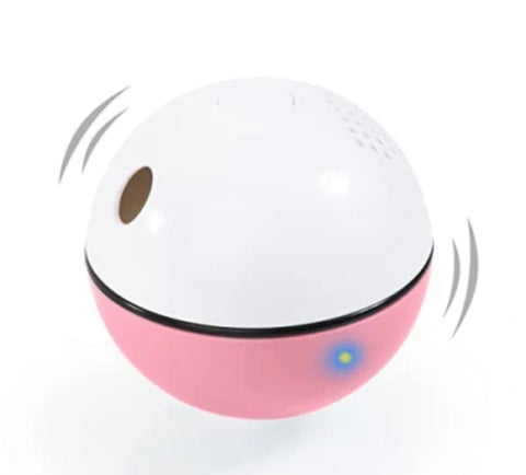 Balle interactive rose Edupet pour chat avec recharge USB