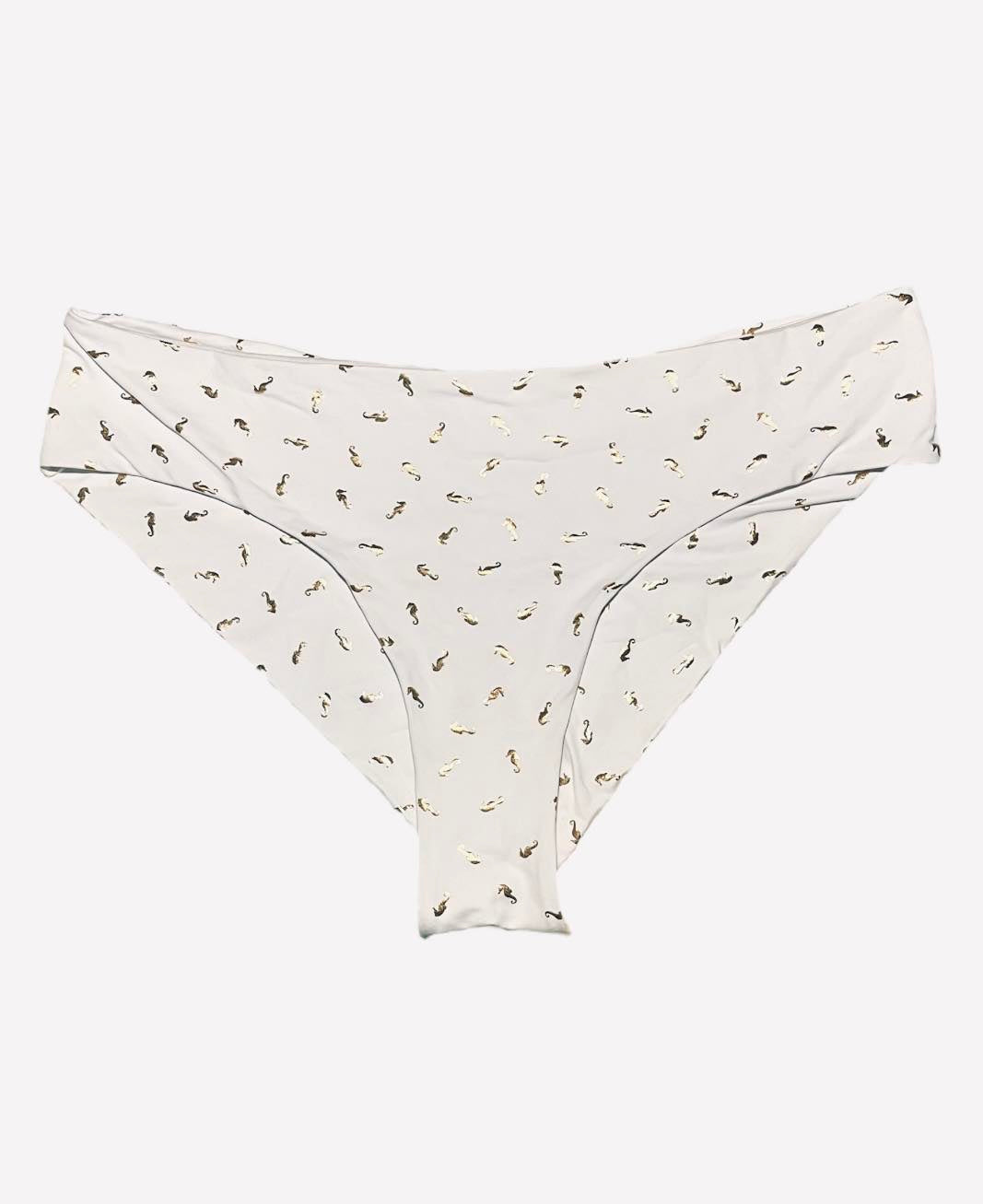 Maillot de bain blanc Motif Hippocampe dorés Ardène Swim