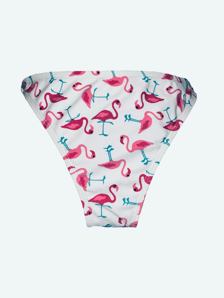 Bas maillot de bain blanc motif flamants roses Ardène Basic