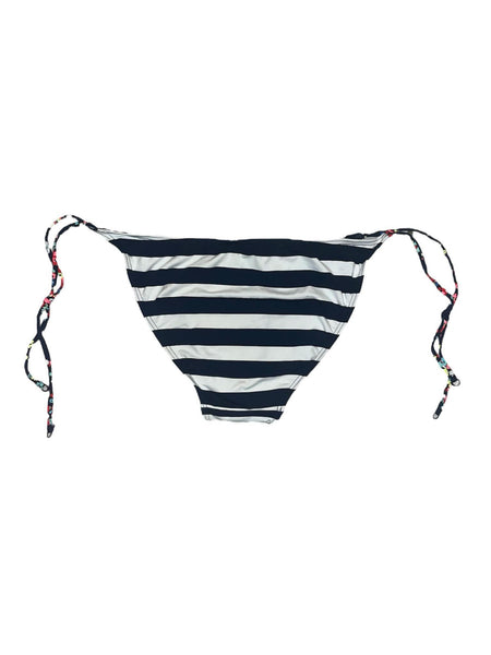 Bas maillot de bain rayé bleu marine et blanc Ardène Swim