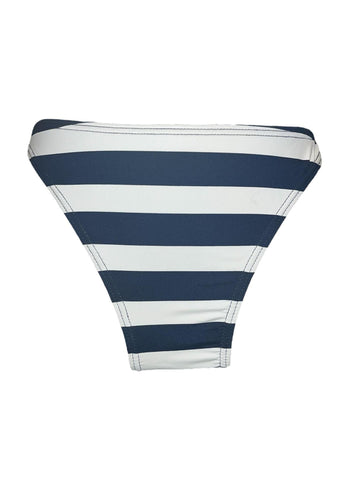 Bas maillot de bain rayé bleu marine et blanc Ardène Swim