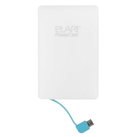 Batterie externe Elari PowerCard micro-USB, Lightning, 2500 mAh- blanche