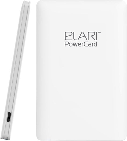Batterie externe Elari PowerCard micro-USB, Lightning, 2500 mAh- blanche