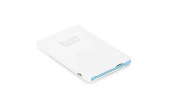 Batterie externe Elari PowerCard micro-USB, Lightning, 2500 mAh- blanche
