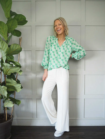 Blouse Y’coo Paris vert Femme