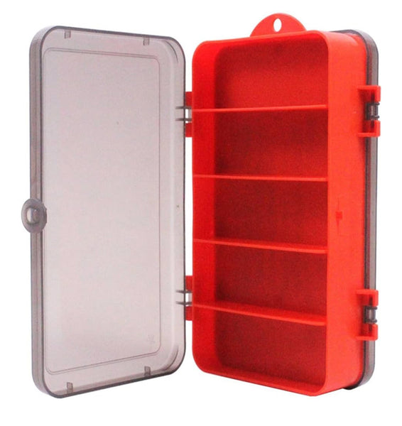 Boîte de rangement pour leurres de pêche – Rouge