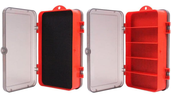 Boîte de rangement pour leurres de pêche – Rouge