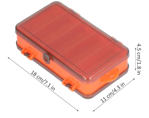 Boîte de rangement pour leurres de pêche – Rouge